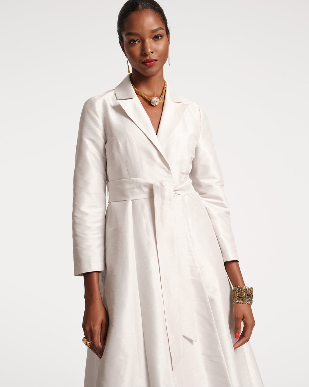 Lucille Dupioni Wrap Dress - Frances Valentine