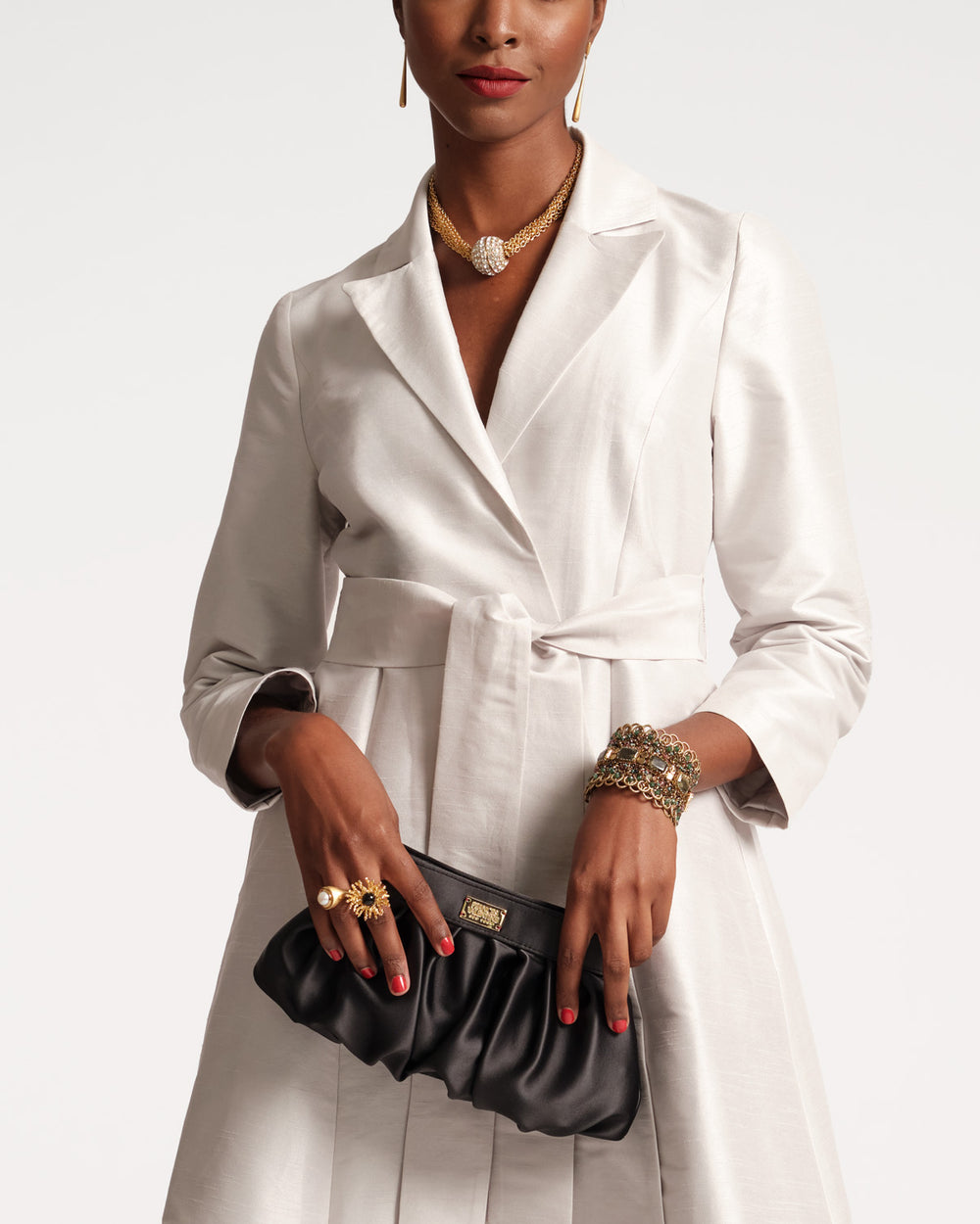 Lucille Dupioni Wrap Dress - Frances Valentine