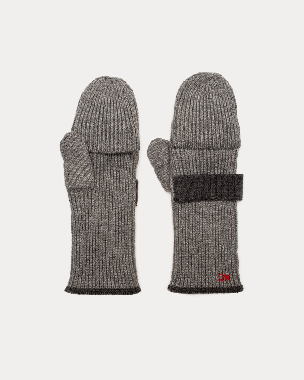Knit Flip Mitt - Charcoal