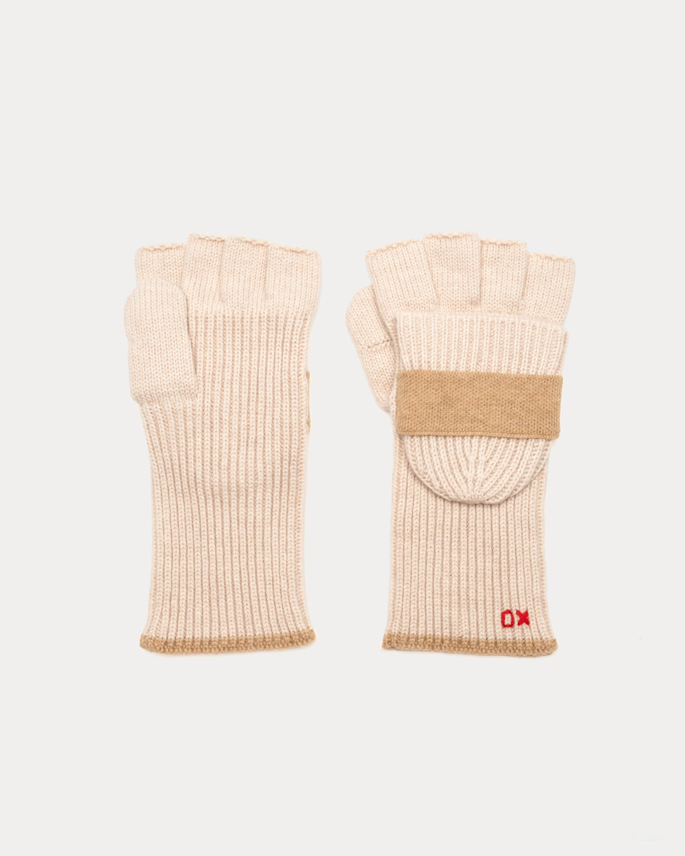 Knit Flip Mitt - Natural