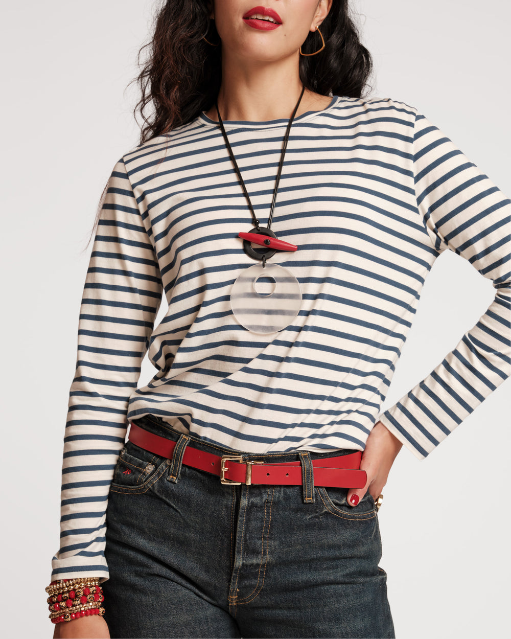 Reversible Square Buckle - Red - Frances Valentine