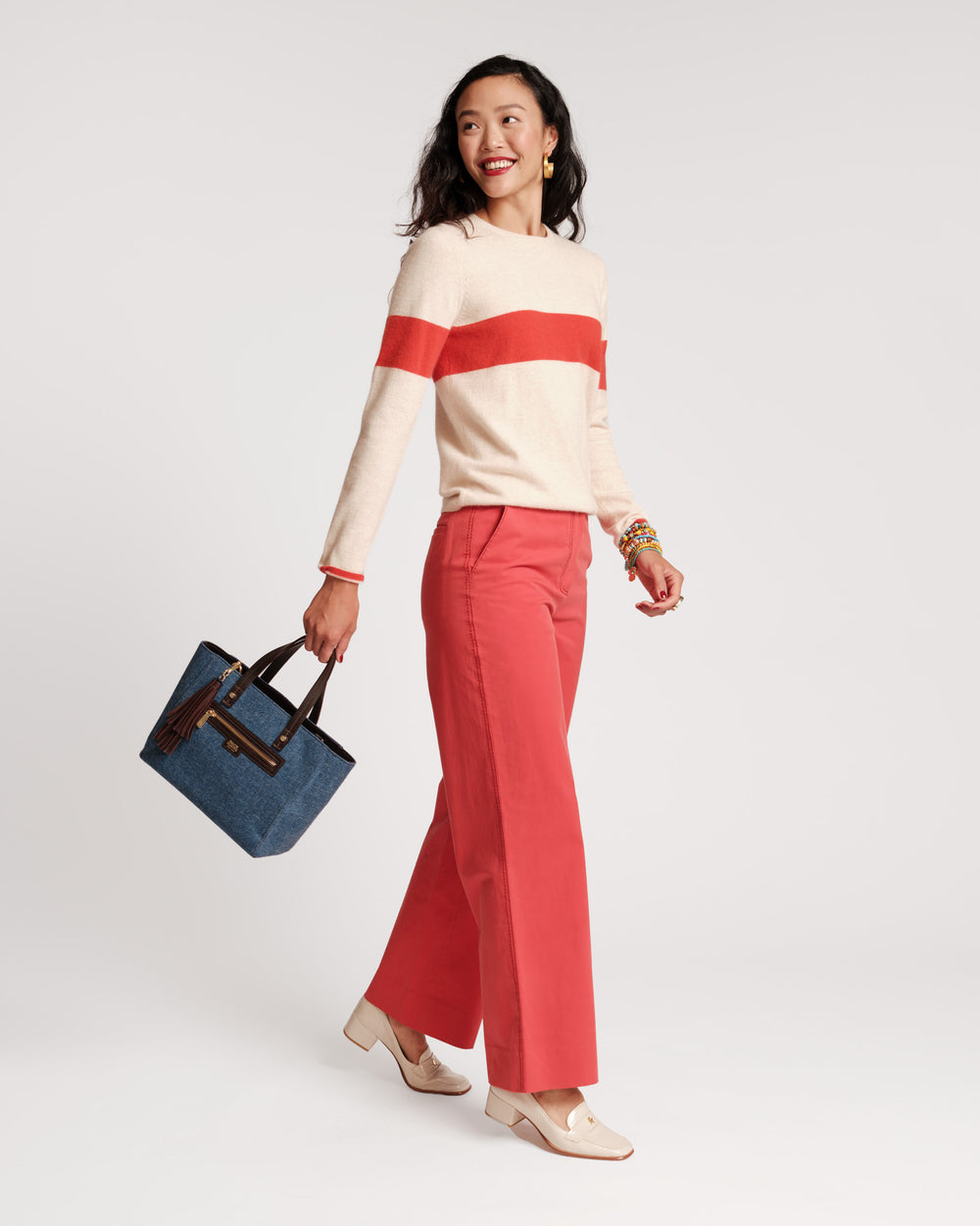Charlotte Pant Cotton - Red - Frances Valentine