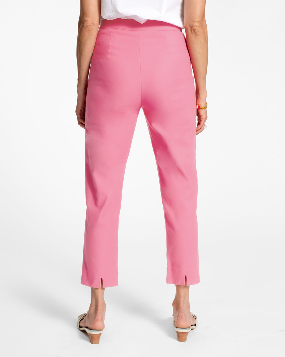 Lucy Cigarette Pant - Cotton Stretch Pink - Frances Valentine