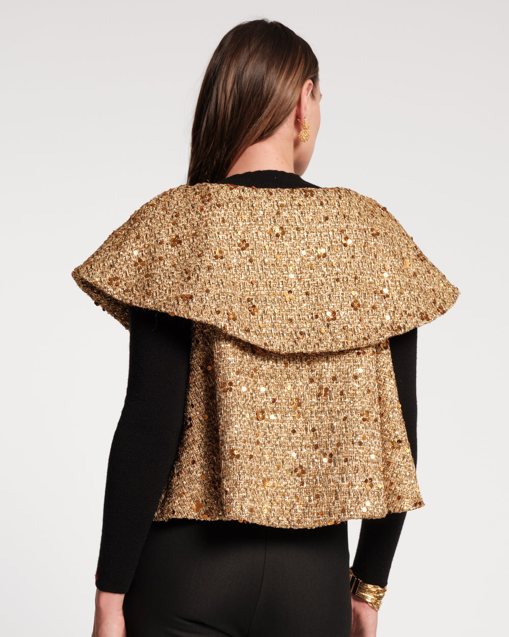 Peyton Sequin Swing Jacket - Gold Coats & Jackets Frances Valentine