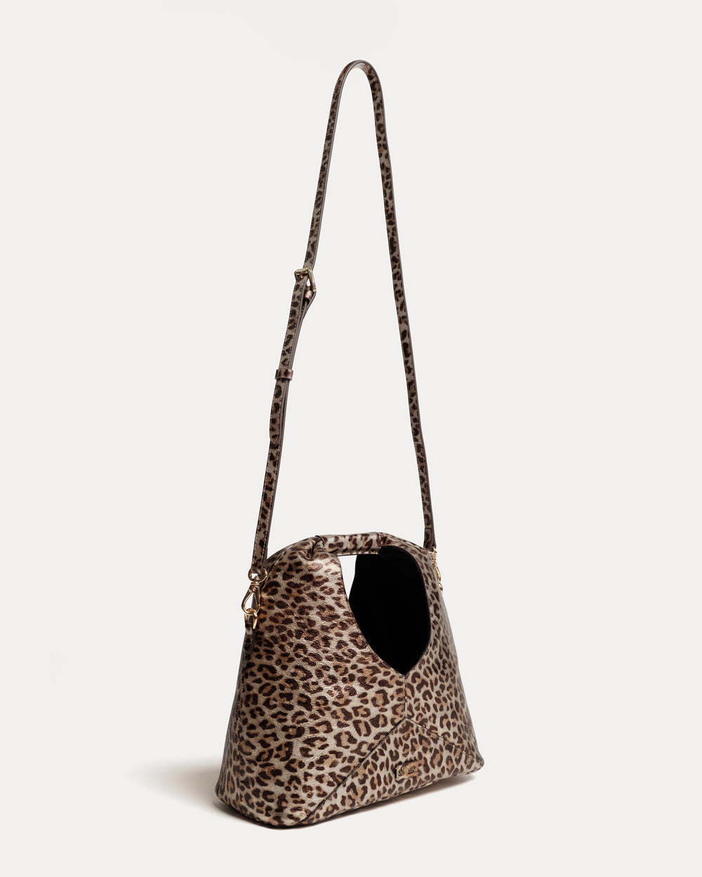 Crescent Tote - Metallic Leopard Handbag Frances Valentine