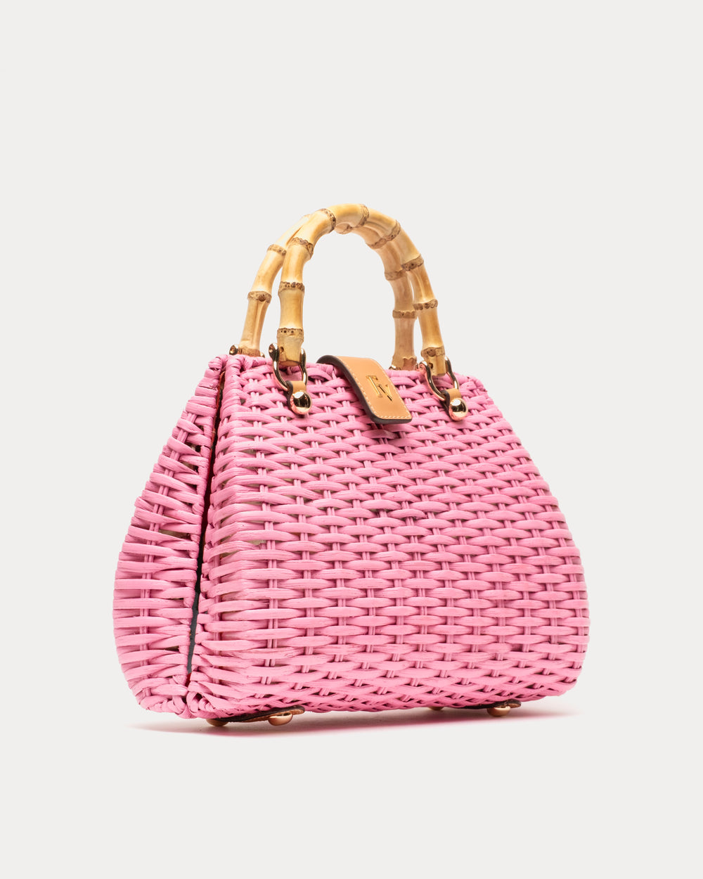 Rooster Wicker Basket - Pink