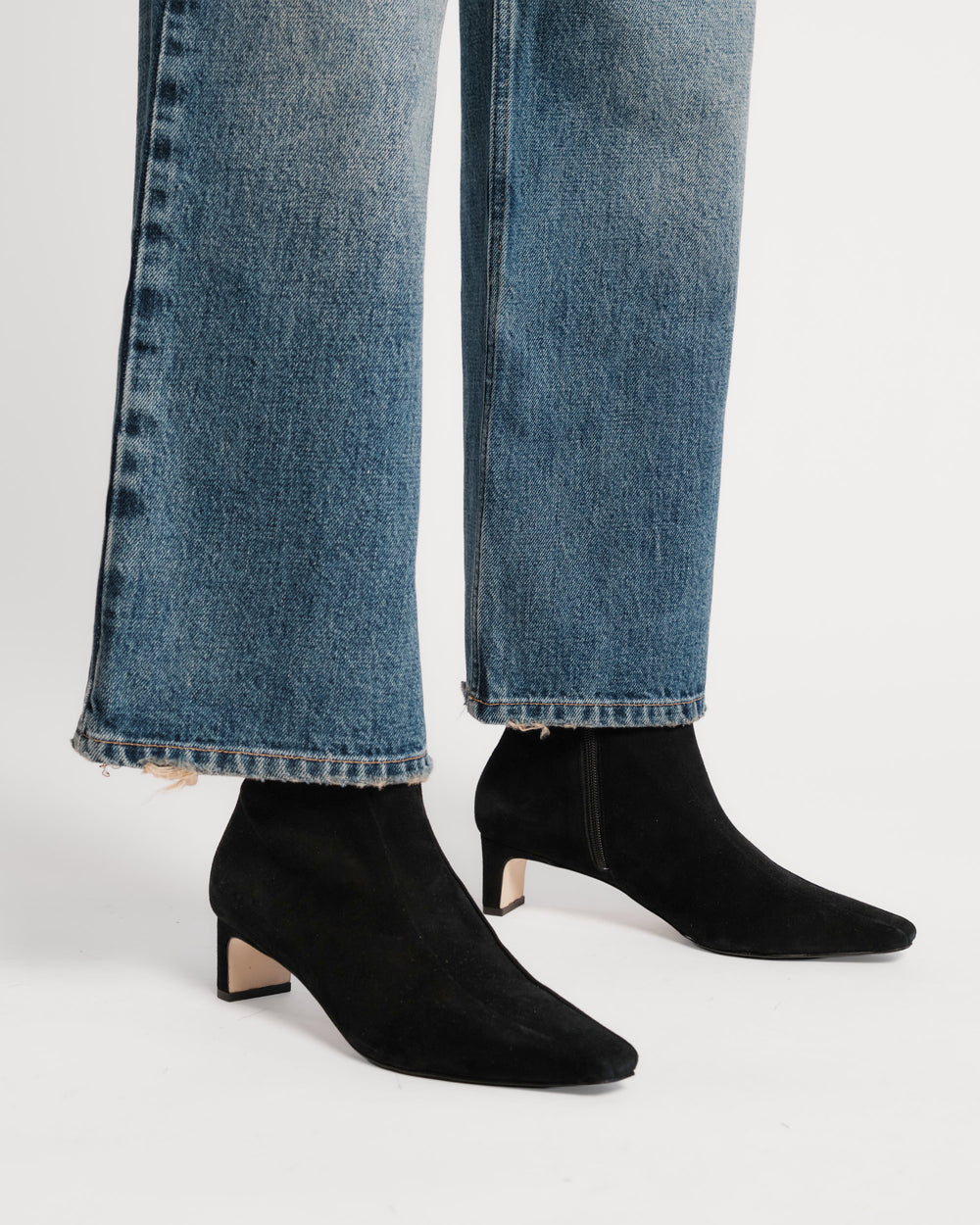 Marianne Suede Boot - Black Boots Frances Valentine