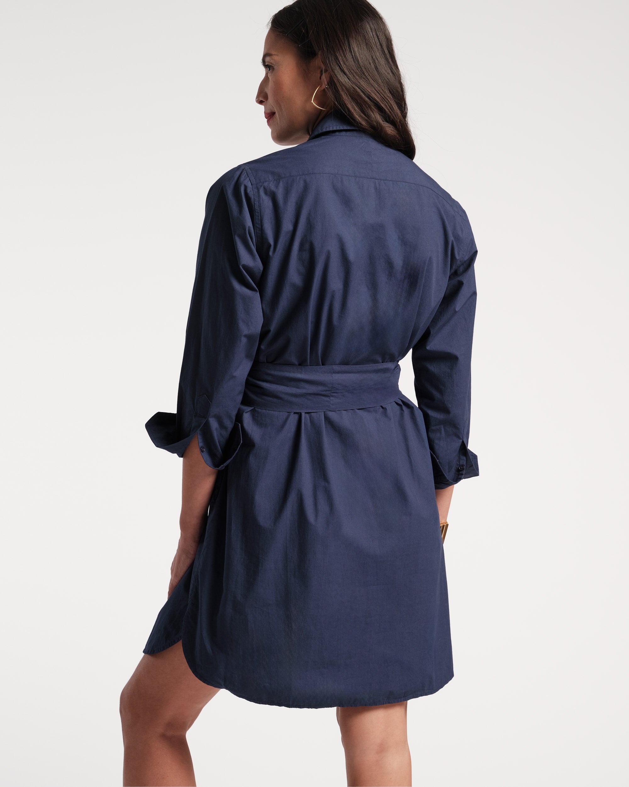 Perfect Mini Shirtdress Cotton Poplin Navy