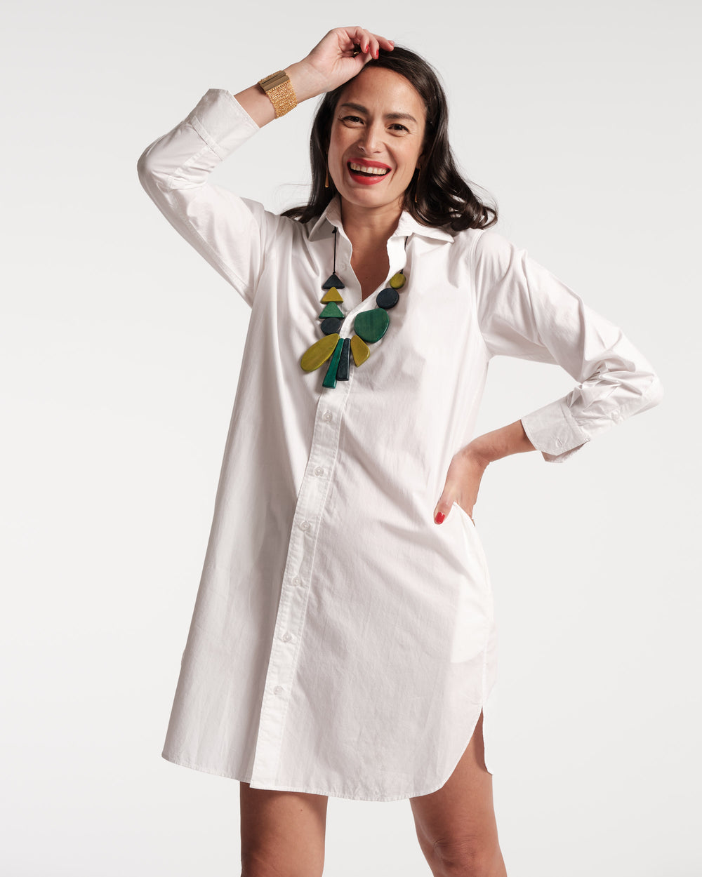 Perfect Shirtdress - White - Frances Valentine