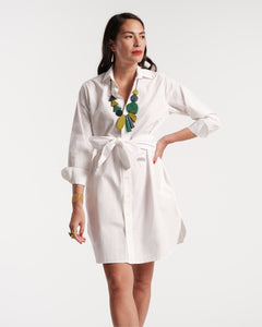 Perfect Shirtdress Cotton Poplin White - Frances Valentine