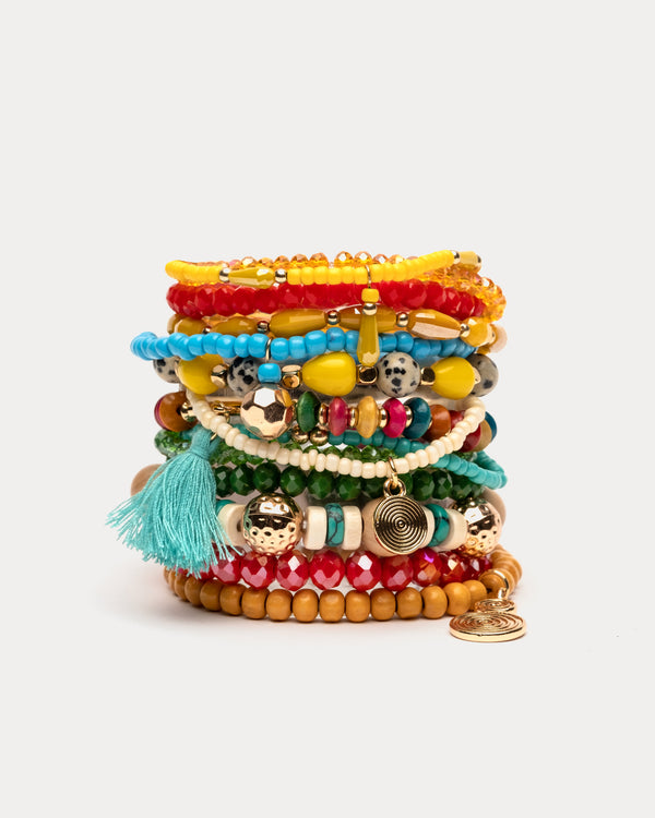 Cabo Beaded Stacked Bracelet - Frances Valentine