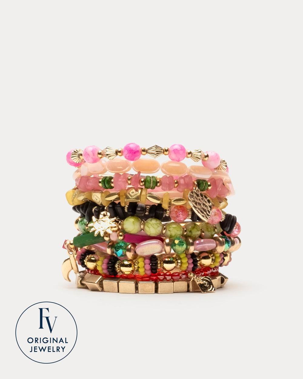 Large Stacked Bracelet - Palm Royal Jewelry Frances Valentine