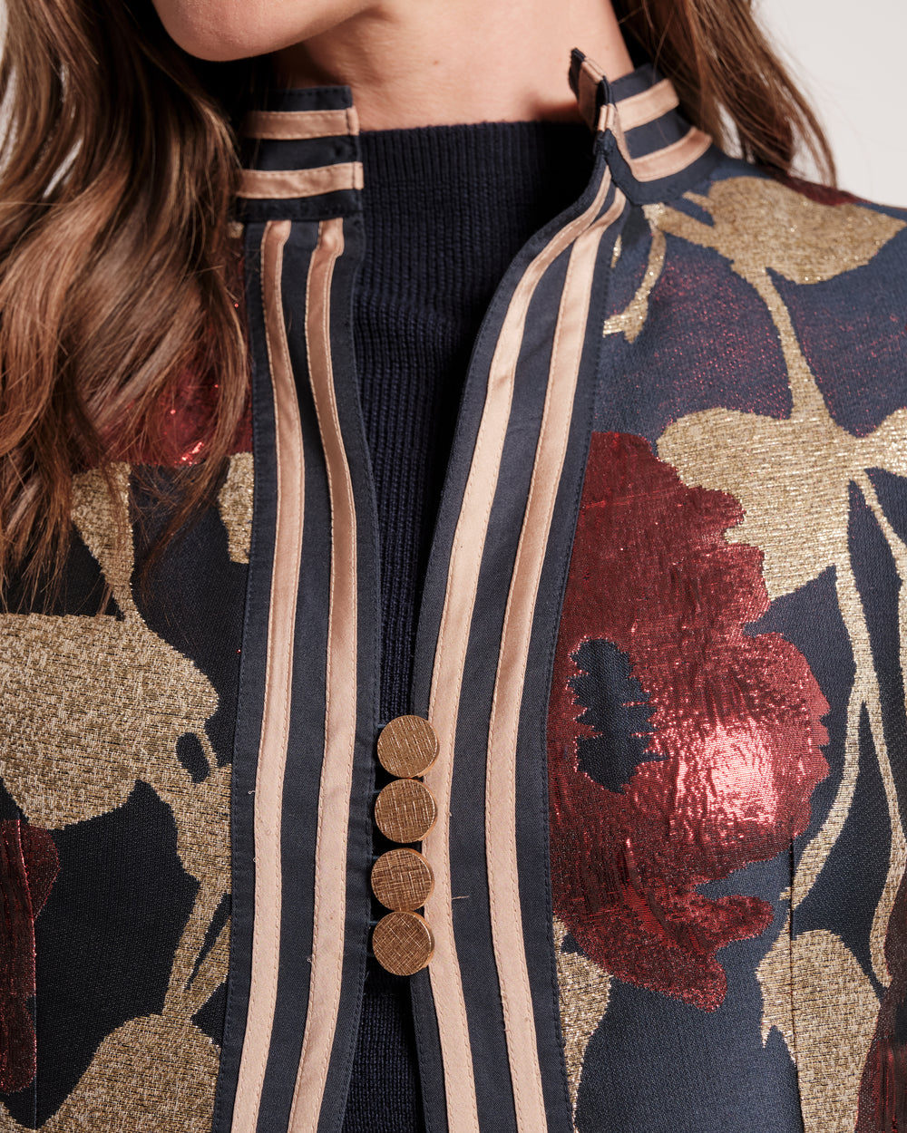 Susie Jacket - Floating Floral Jacquard