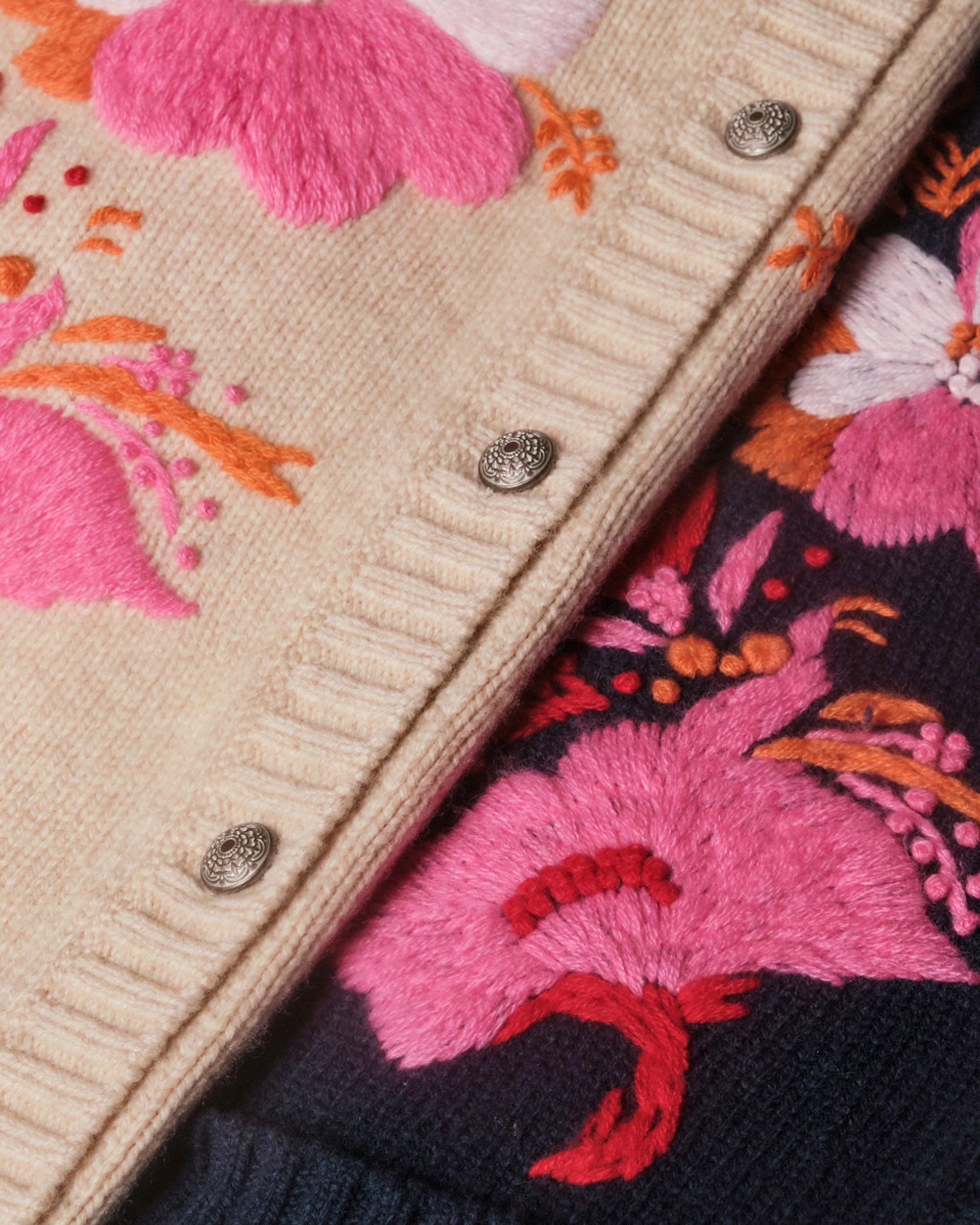 Wool Tulip Bouquet Cardigan - Pink – Frances Valentine