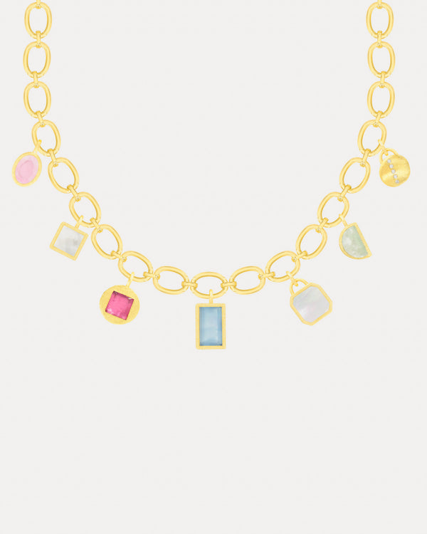 Charm Necklace - Gold/Multi - Frances Valentine