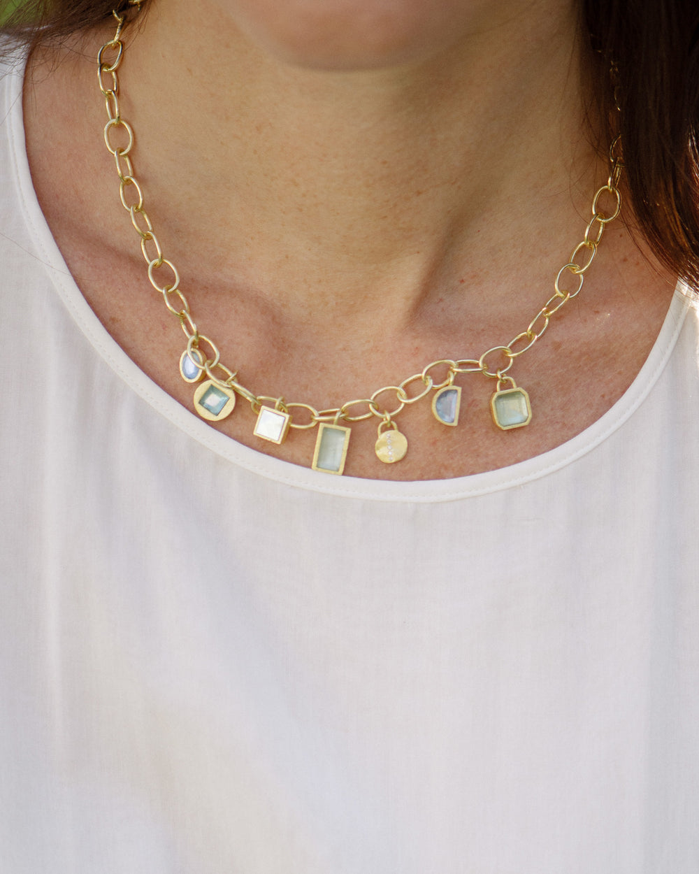 Charm Necklace - Gold/Multi - Frances Valentine