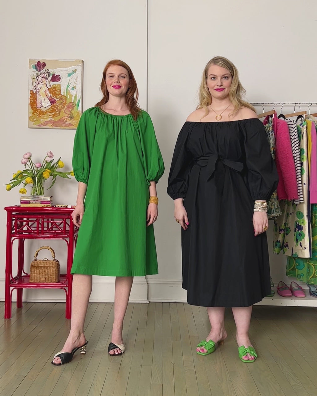 Bliss Midi Valentine – Green Frances Dress