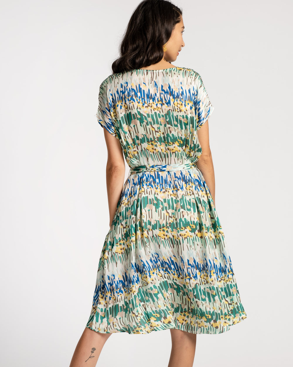 Anna Slope Arm Dress Meadow Print Dresses Frances Valentine