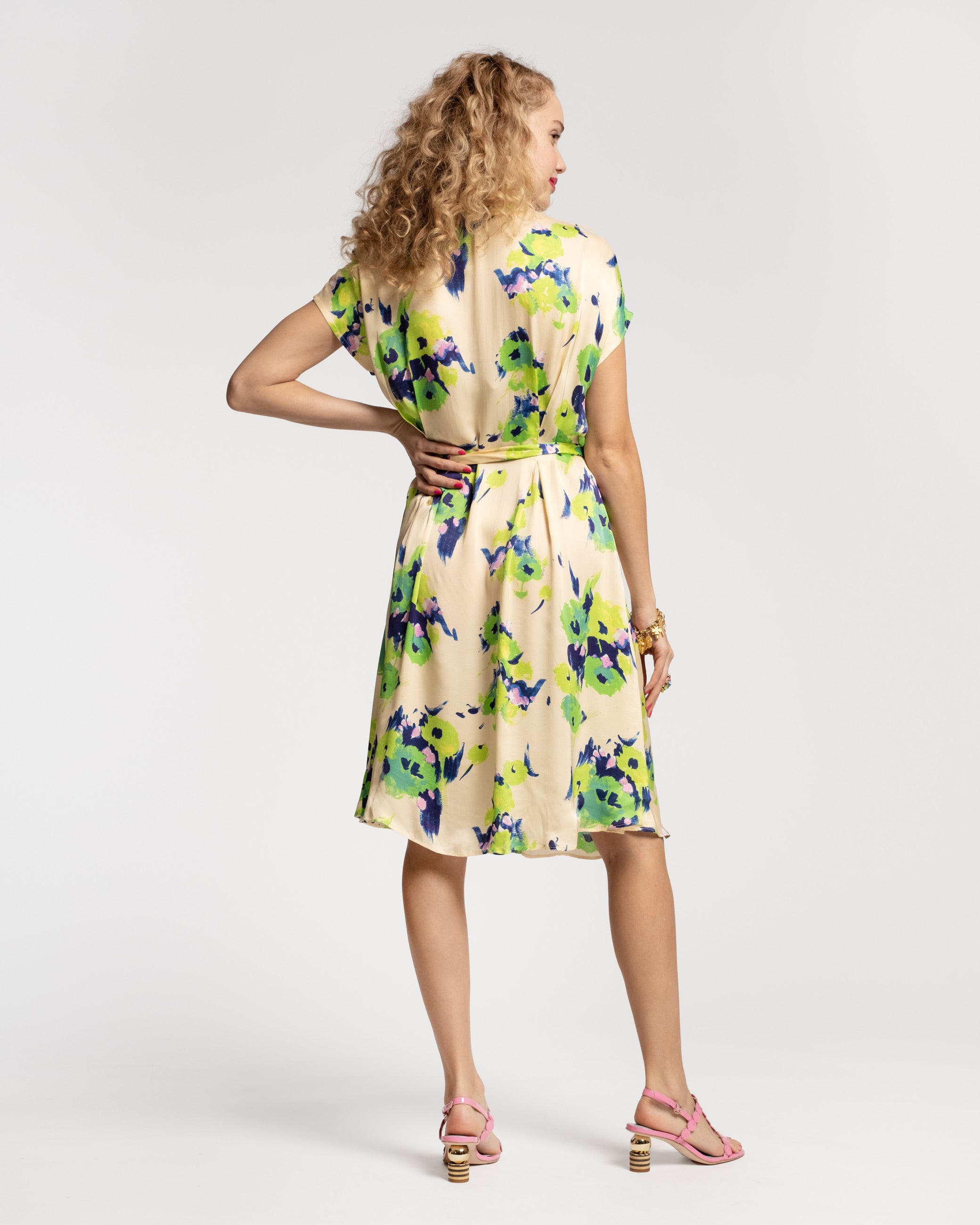 Anna Slope Arm Dress Tuileries Oyster Green