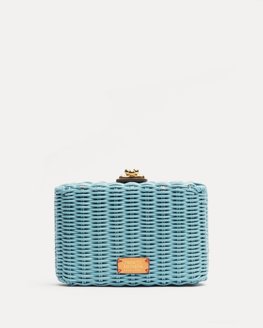 Paige Wicker Clutch - Light Blue - Frances Valentine