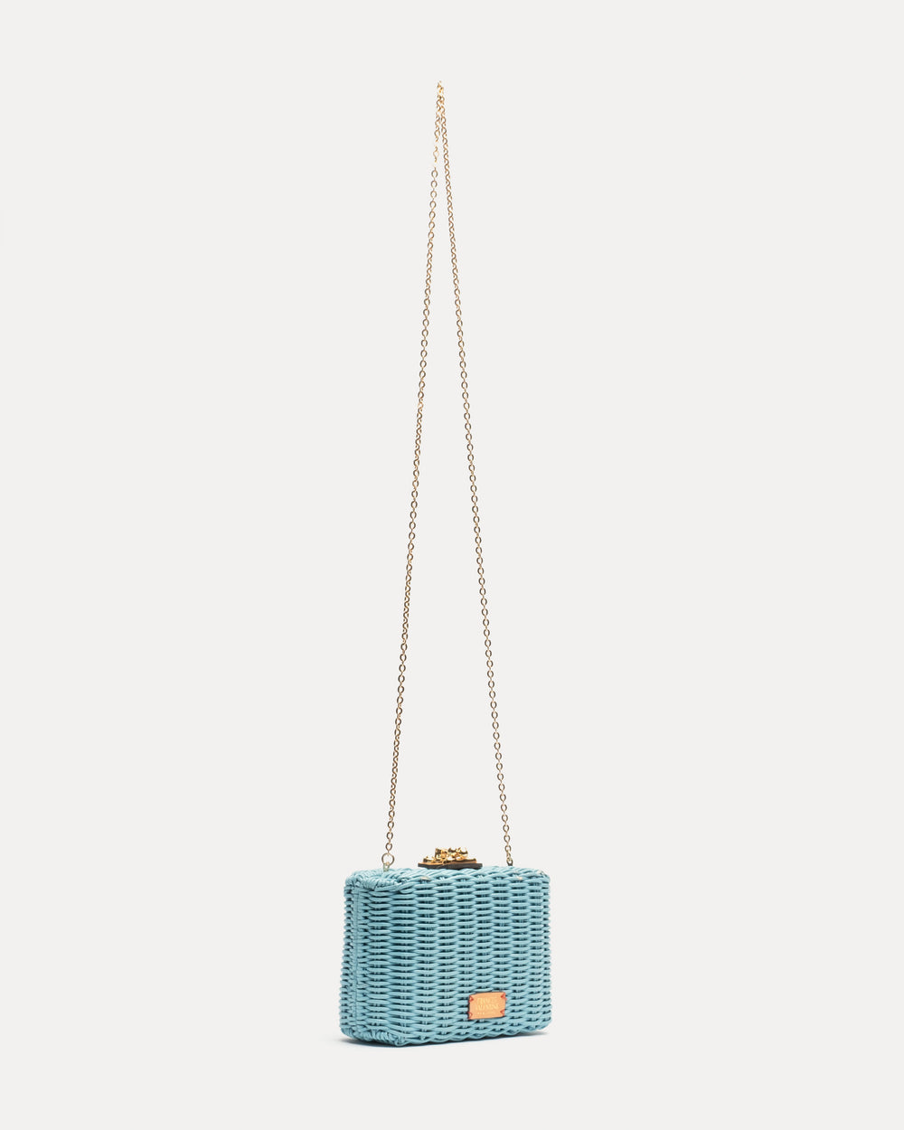 Paige Wicker Clutch - Light Blue - Frances Valentine
