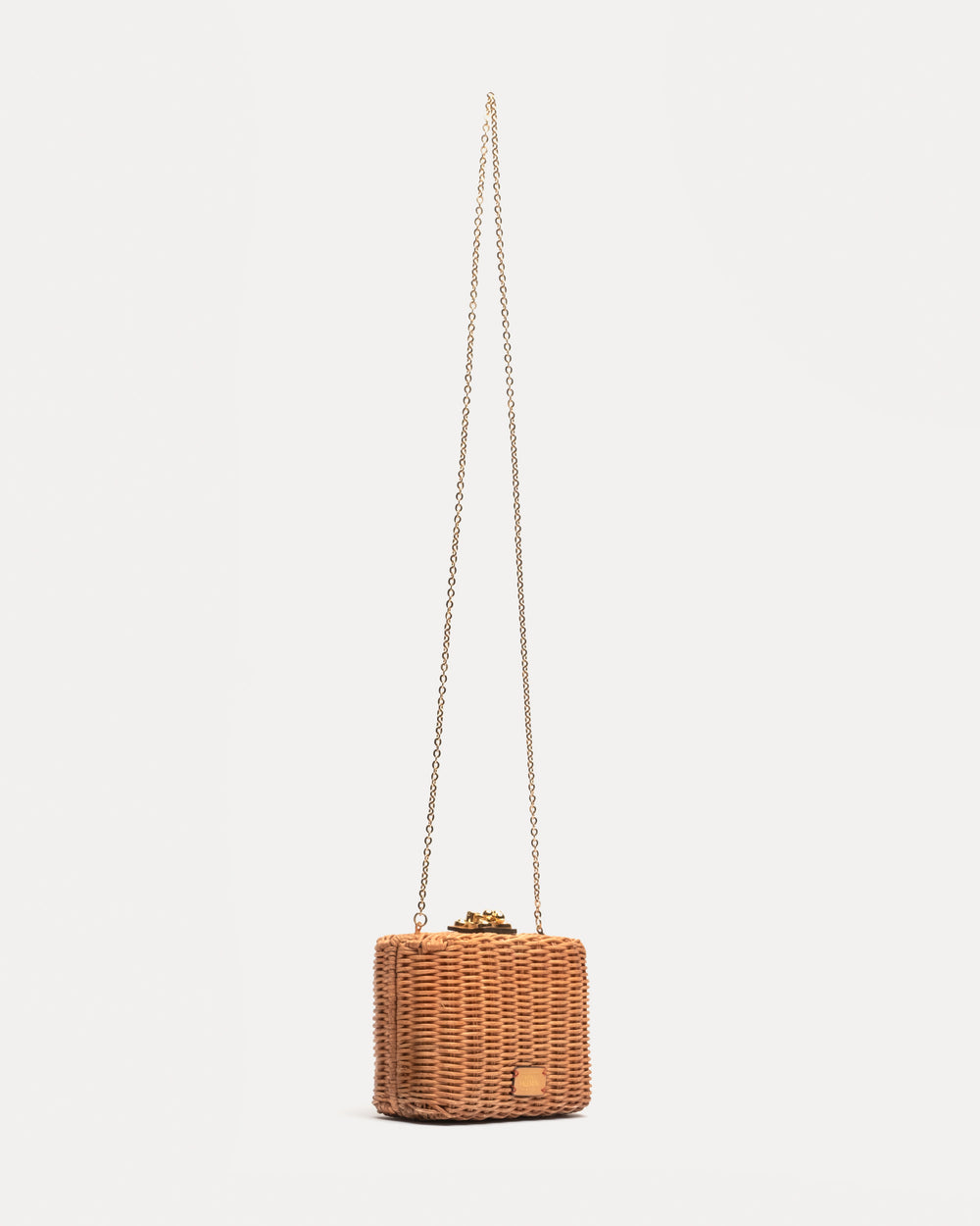Paige Wicker Clutch - Toast - Frances Valentine