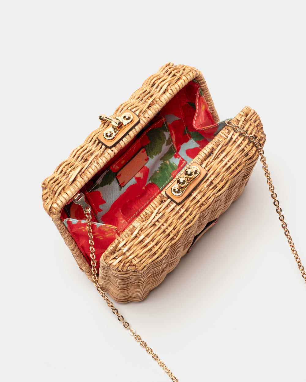 Paige Wicker Clutch - Toast - Frances Valentine