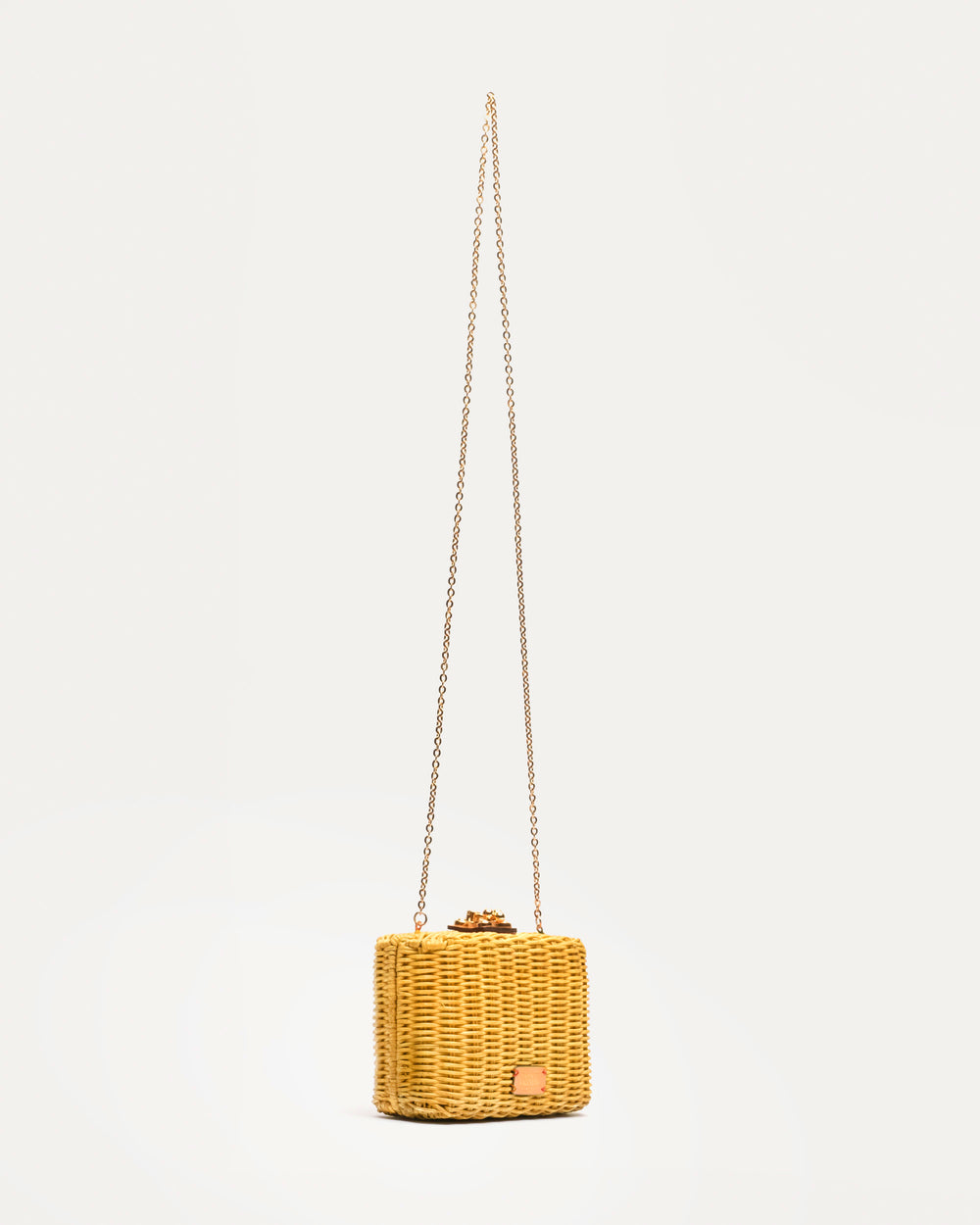 Paige Wicker Clutch - Canary - Frances Valentine