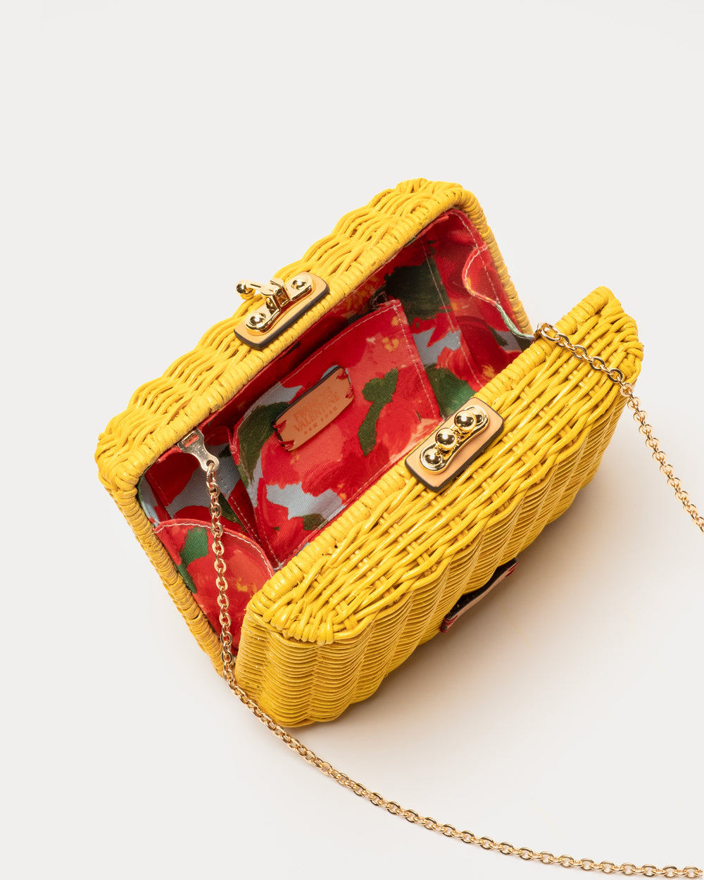 Paige Wicker Clutch - Canary - Frances Valentine
