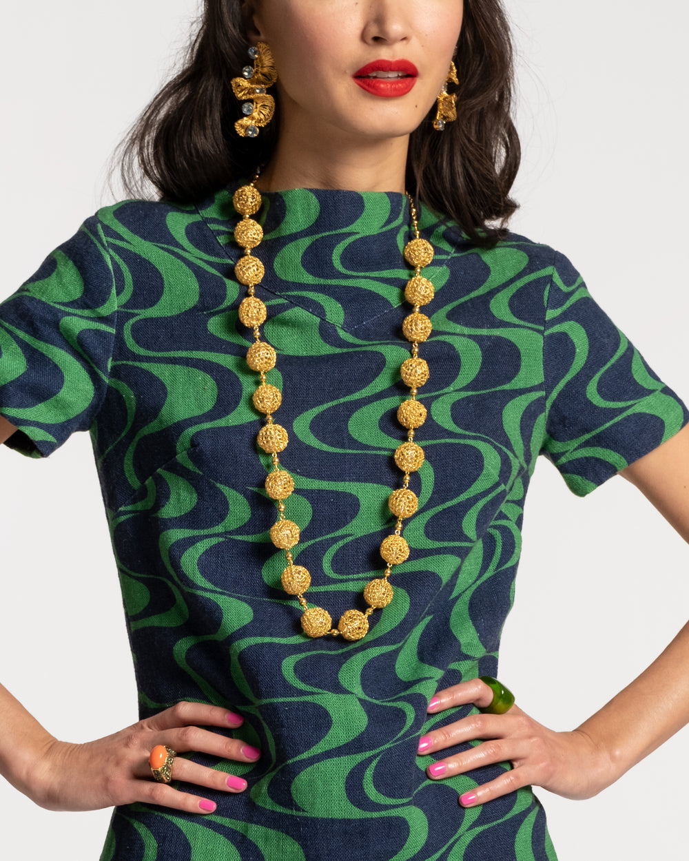 Large Crochet Spheres Necklace - Frances Valentine