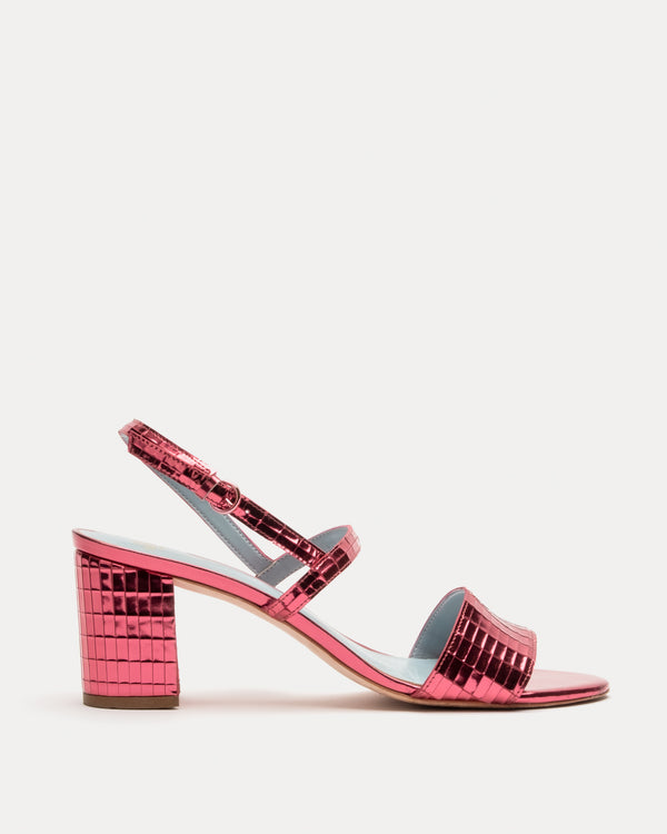 Bettina Disco Sandal - Leather Pink - Frances Valentine