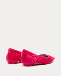 Britta Ruched Flat Velvet Pink - Frances Valentine