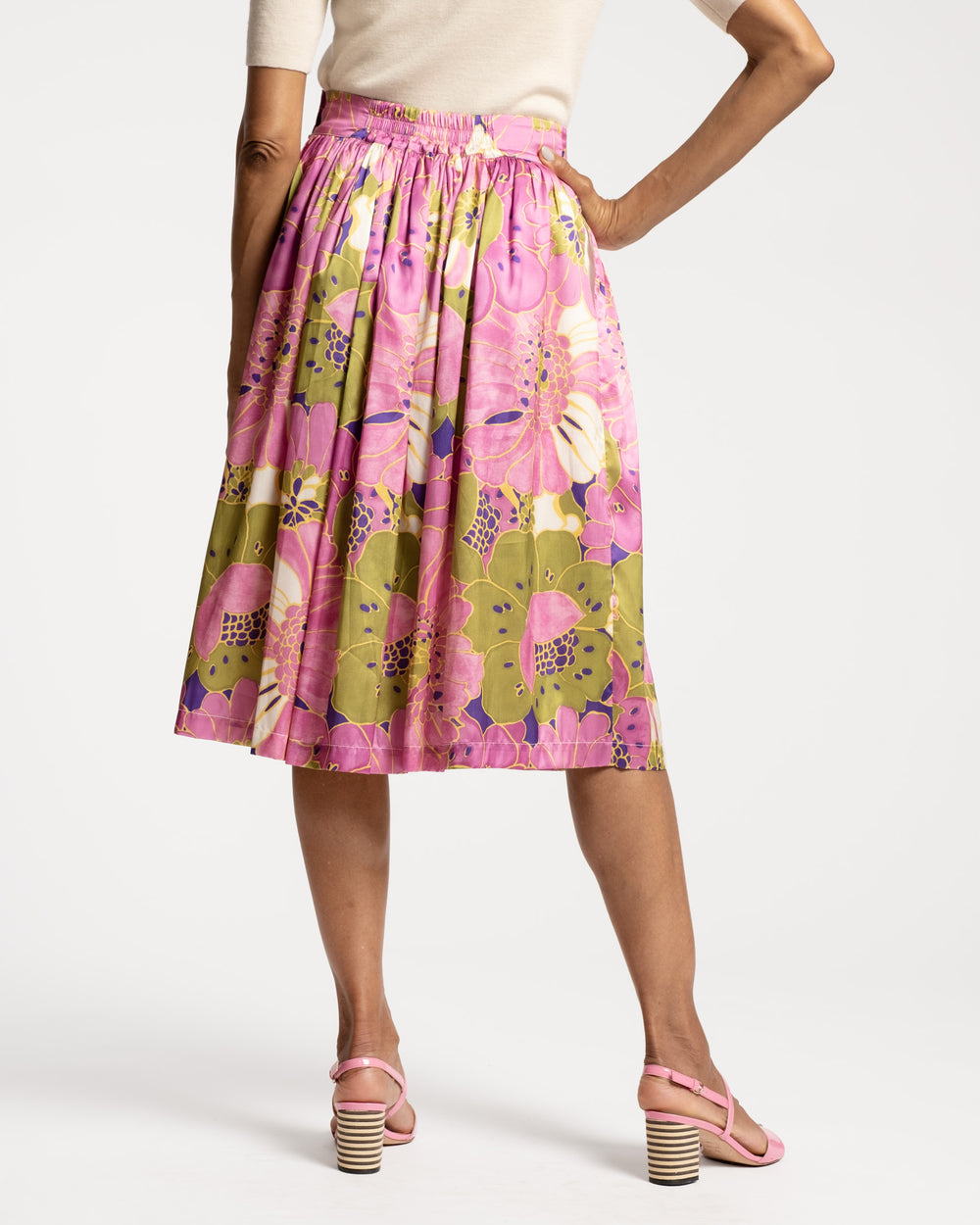 Barbara Midi Skirt - African Daisy - Frances Valentine