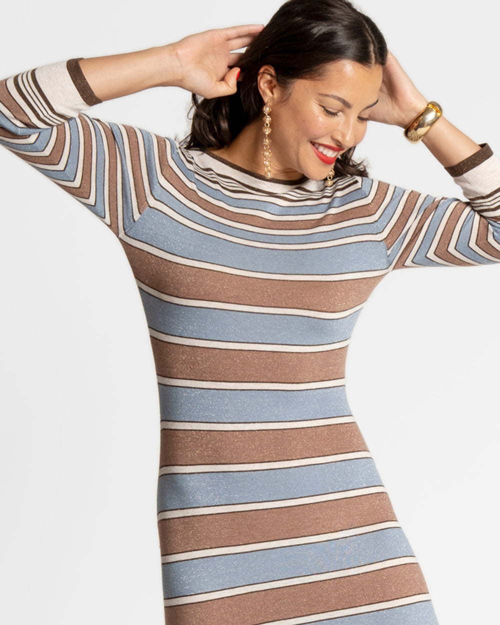 Bianca Maxi Dress - Blue Brown - Frances Valentine