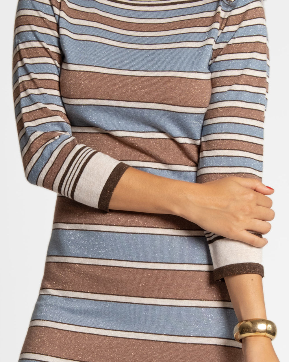 Bianca Maxi Dress - Blue Brown - Frances Valentine