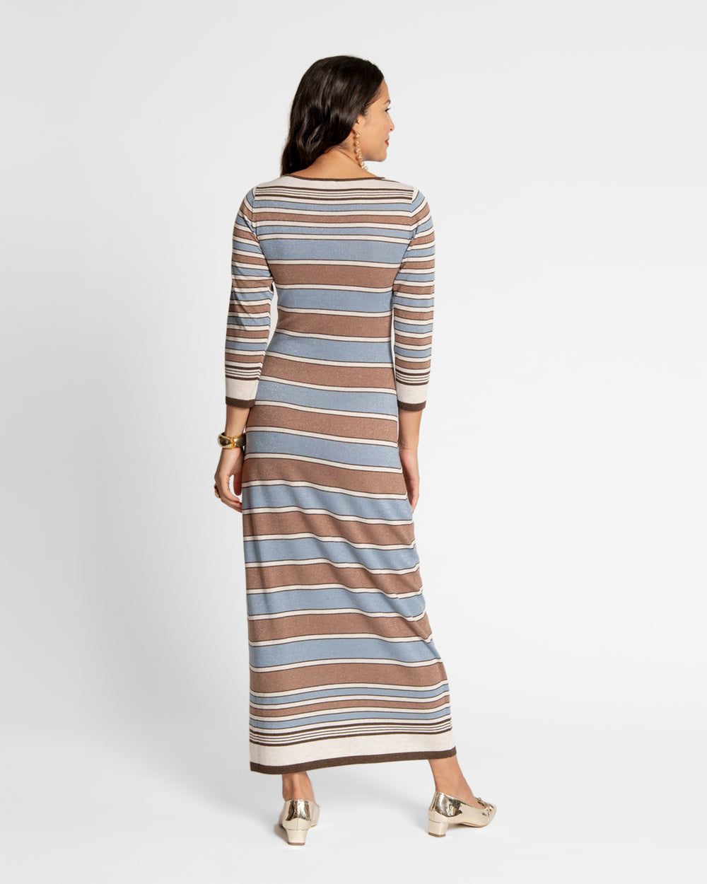 Bianca Maxi Dress - Blue Brown - Frances Valentine
