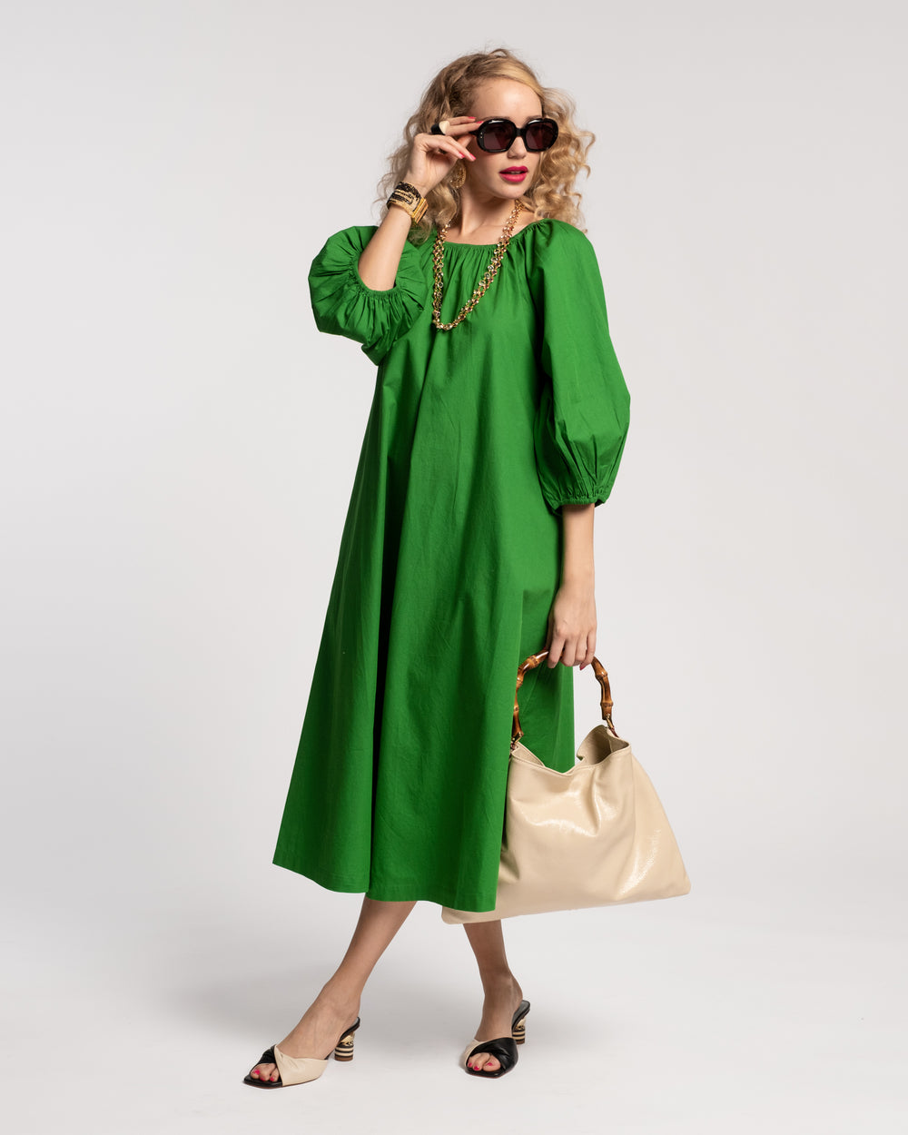 Bliss Midi Dress - Green Dresses Frances Valentine