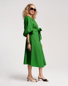 Bliss Midi Dress Green Frances – Valentine