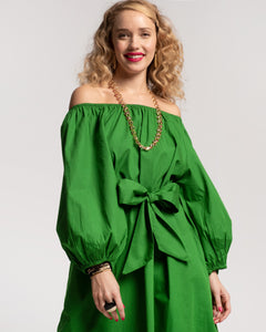 Bliss Midi Dress Green – Frances Valentine