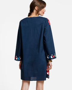 Goldie Tunic Peony Garden Navy Multi