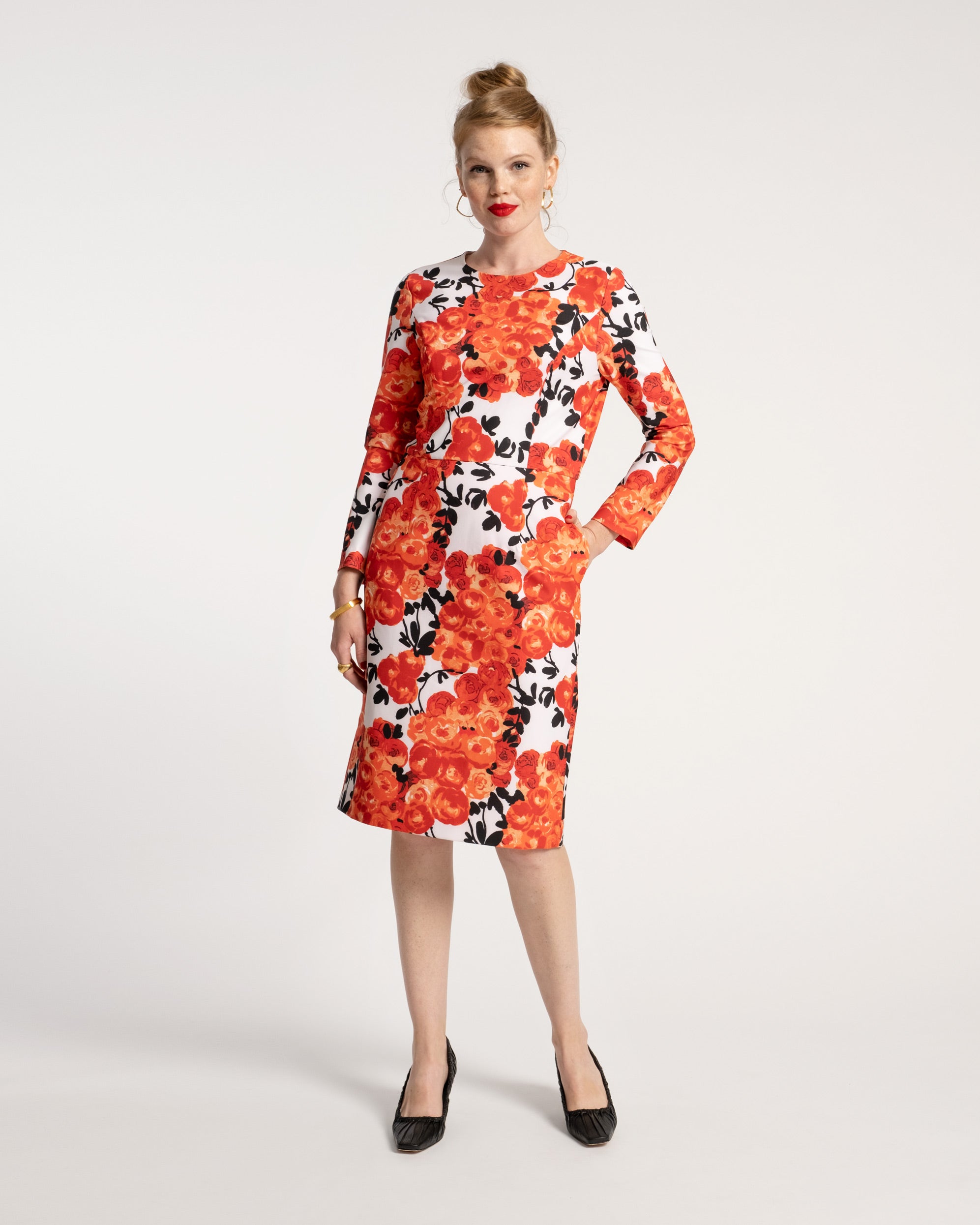 Carolyn Dress Rose Floral