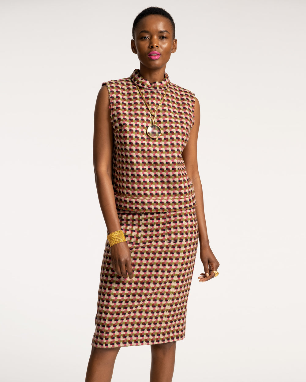 Colette Plaid Wool Top - Frances Valentine