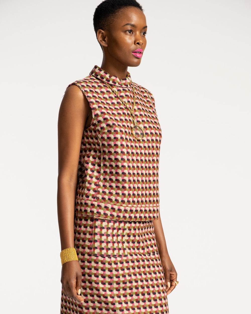 Colette Plaid Wool Top - Frances Valentine