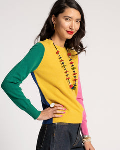 Colorblock Crewneck Multi - Frances Valentine