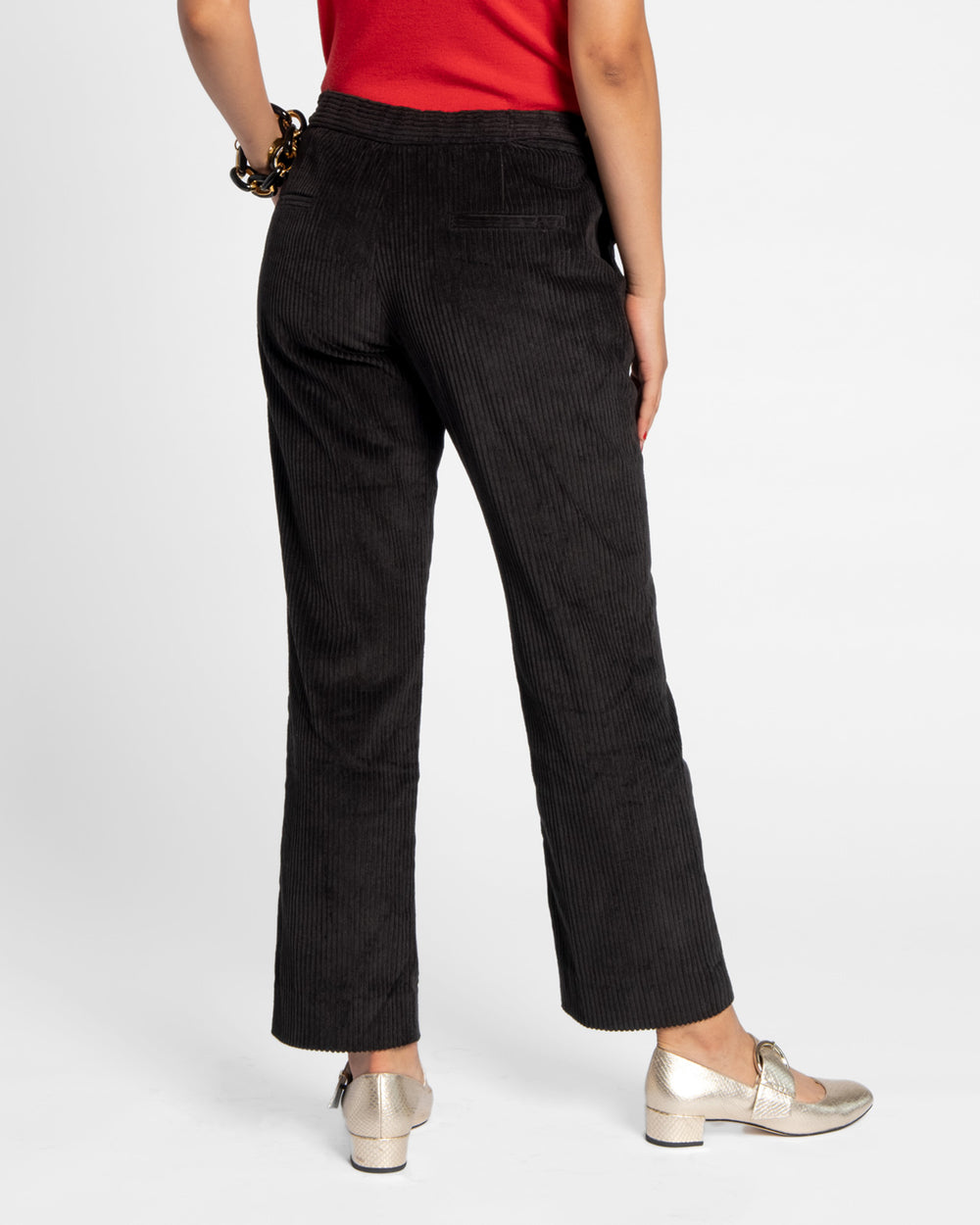 Chloe Corduroy Pant - Black - Frances Valentine