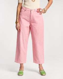 Monki straight cord pants in bright pink  ASOS