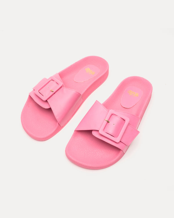 Daisy Slide - Vegan Leather Pink - Frances Valentine