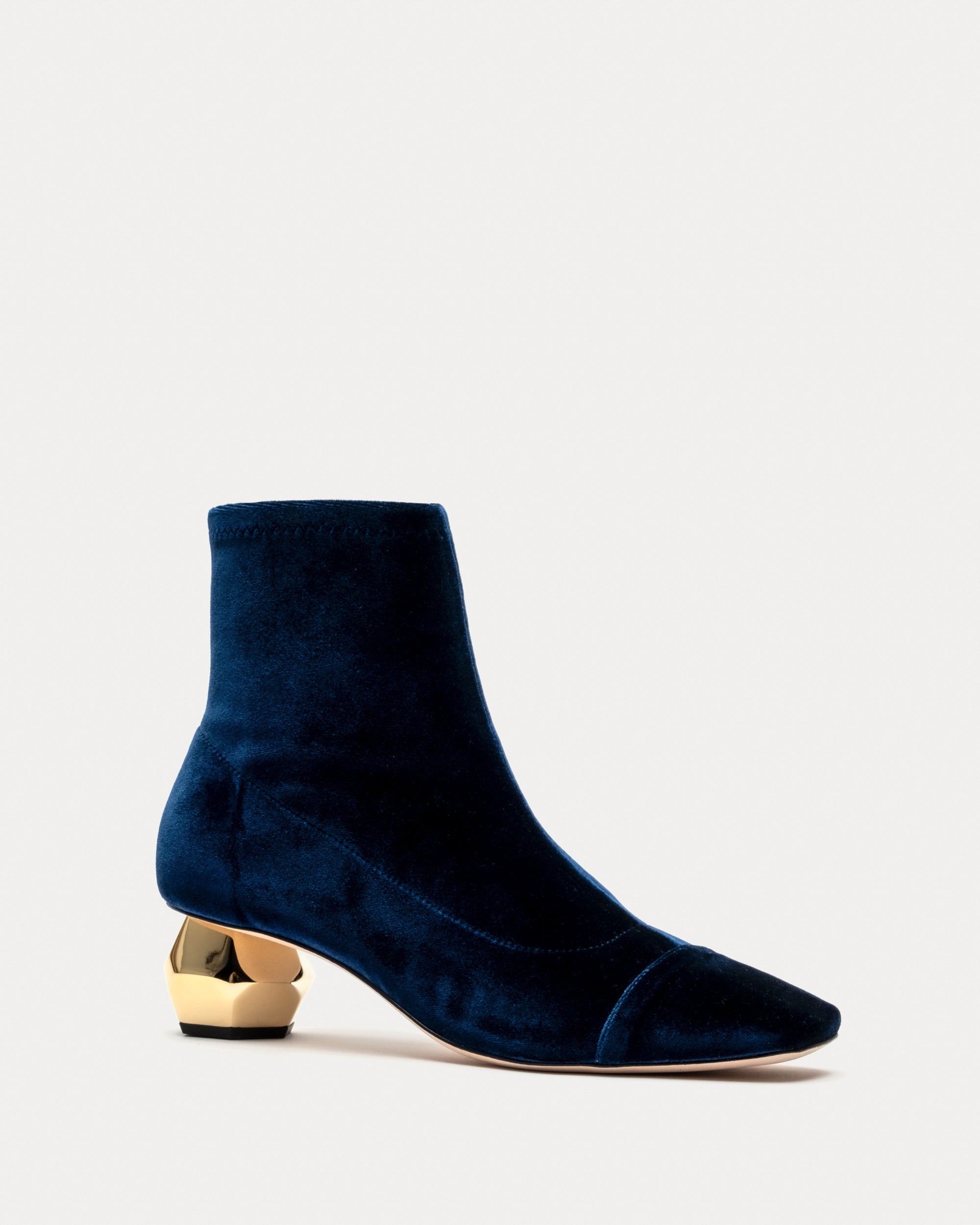 Marnie Boot Stretch Velvet Navy