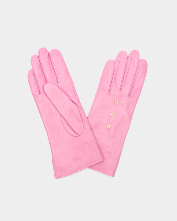 Luisa Asterisk Glove Leather Pink Mittens Frances Valentine