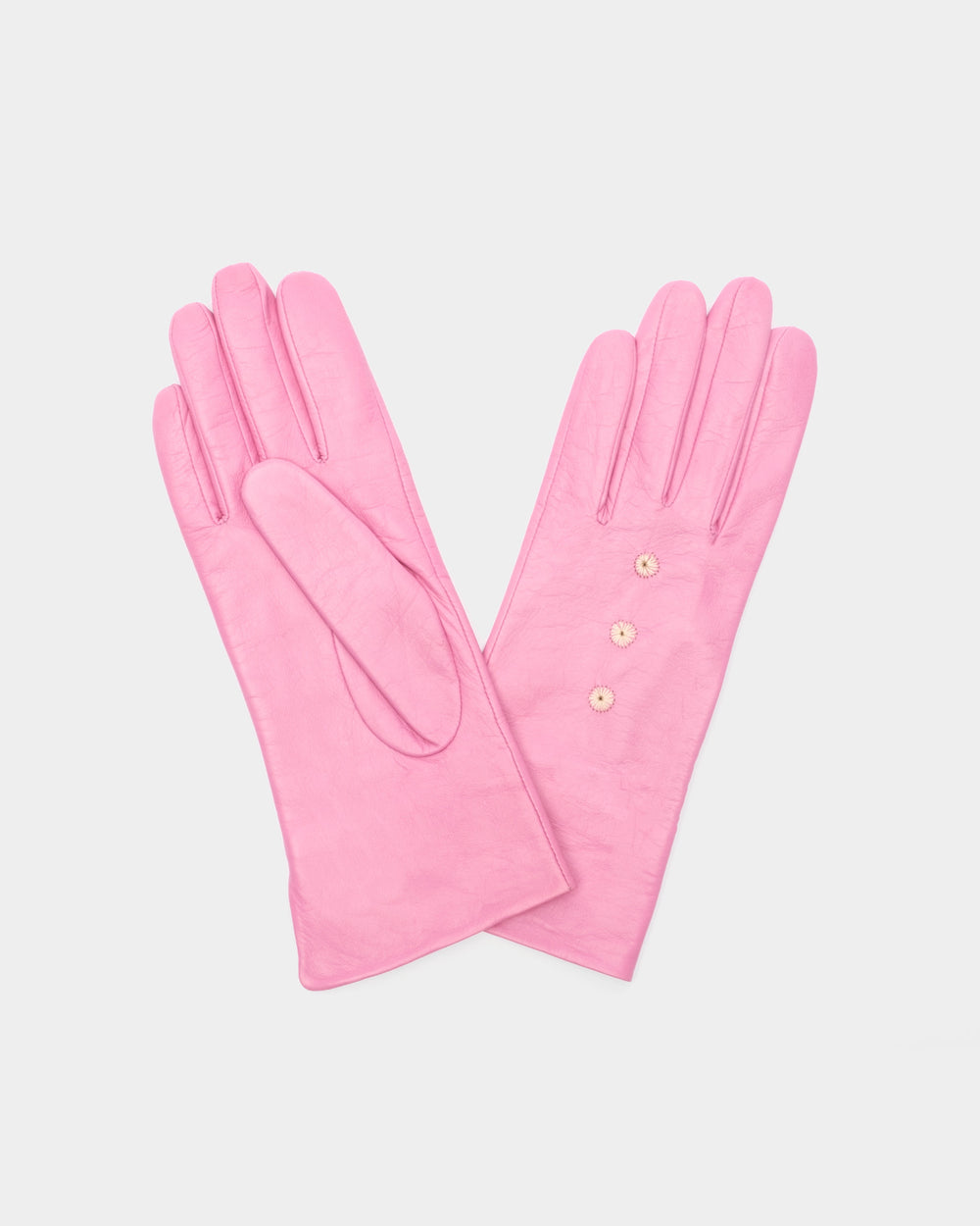 Luisa Asterisk Glove Leather Pink Mittens Frances Valentine